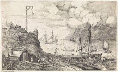 Schiffe vor der Küste von Adriaen van Stalbemt